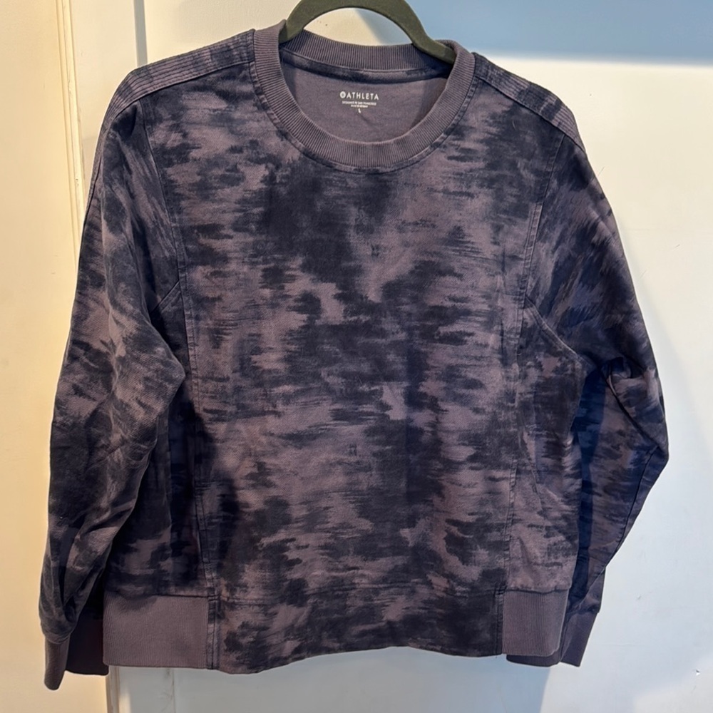 Athleta Farrallon Gray Tie-Dye Sweater